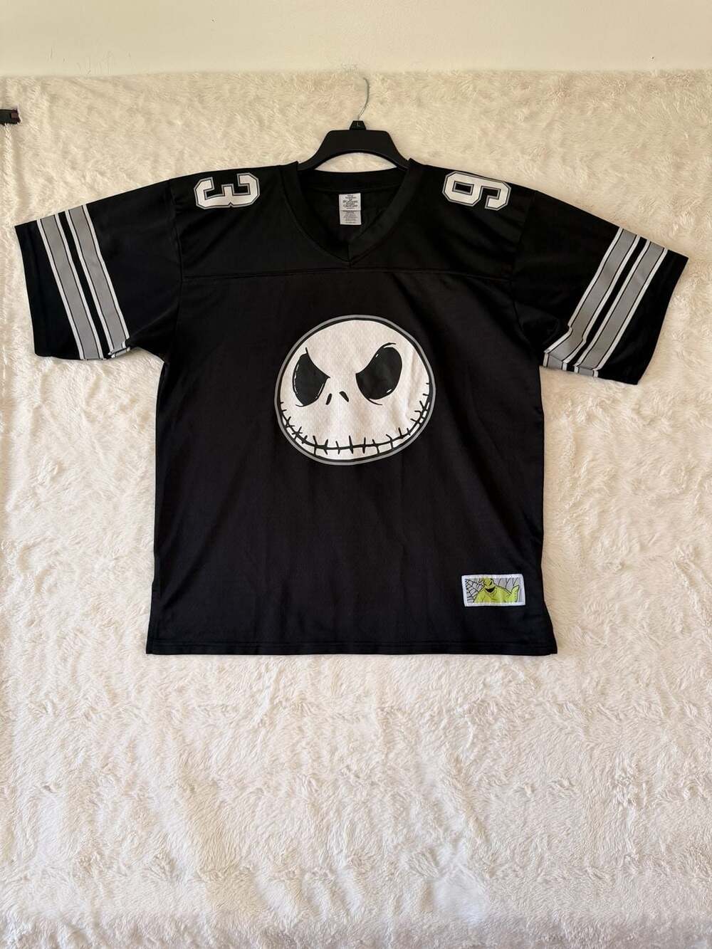 Disney Nightmare Before Christmas Jack Skellington Football Jersey Size XL